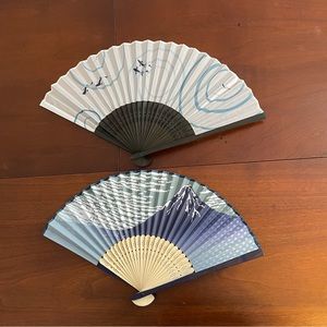 Set of Japanese folding fans